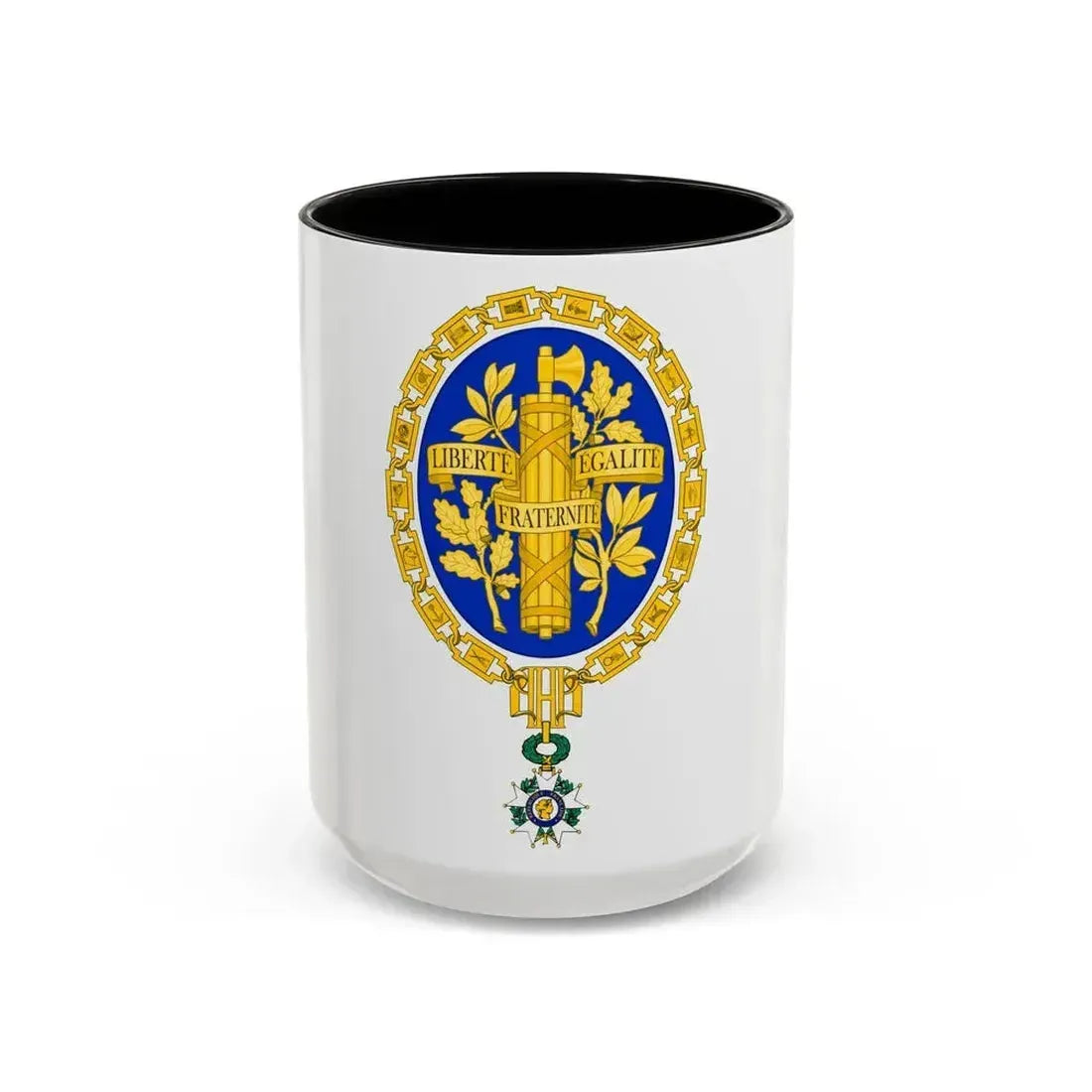 Coat of arms of the French Republic - Accent Coffee Mug 15oz Black - Go Mug Yourself