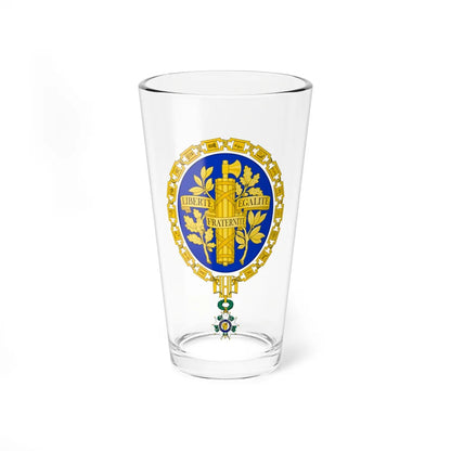 Coat of arms of the French Republic - Pint Glass 16oz-16oz-Go Mug Yourself