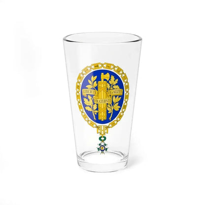 Coat of arms of the French Republic - Pint Glass 16oz 16oz - Go Mug Yourself