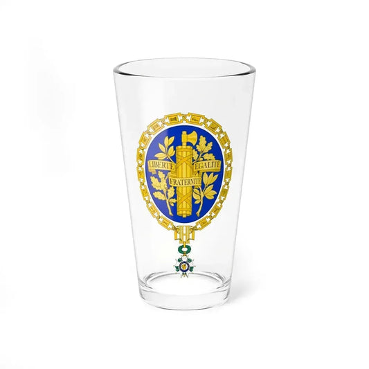 Coat of arms of the French Republic - Pint Glass 16oz 16oz - Go Mug Yourself