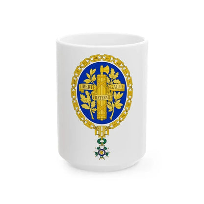 Coat of arms of the French Republic - White Coffee Mug 15oz - Go Mug Yourself