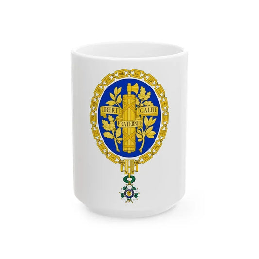 Coat of arms of the French Republic - White Coffee Mug 15oz - Go Mug Yourself