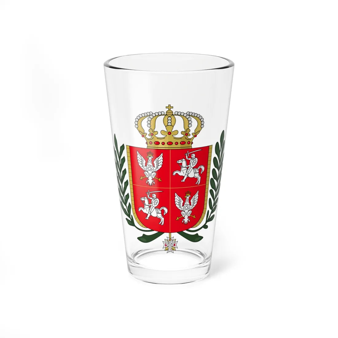 Coat of arms of the General Confederation of the Kingdom of Poland (Poland) (Coat of Arms) Pint Glass 16oz 16oz - Go Mug Yourself