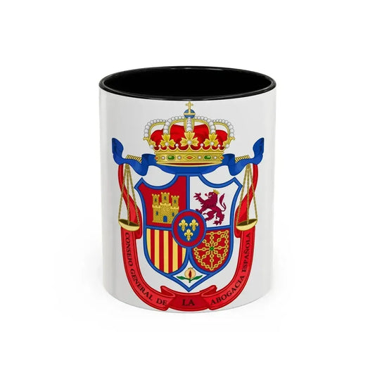 Coat of Arms of the General Council of Spanish Lawyers - Accent Coffee Mug 11oz Black - Go Mug Yourself