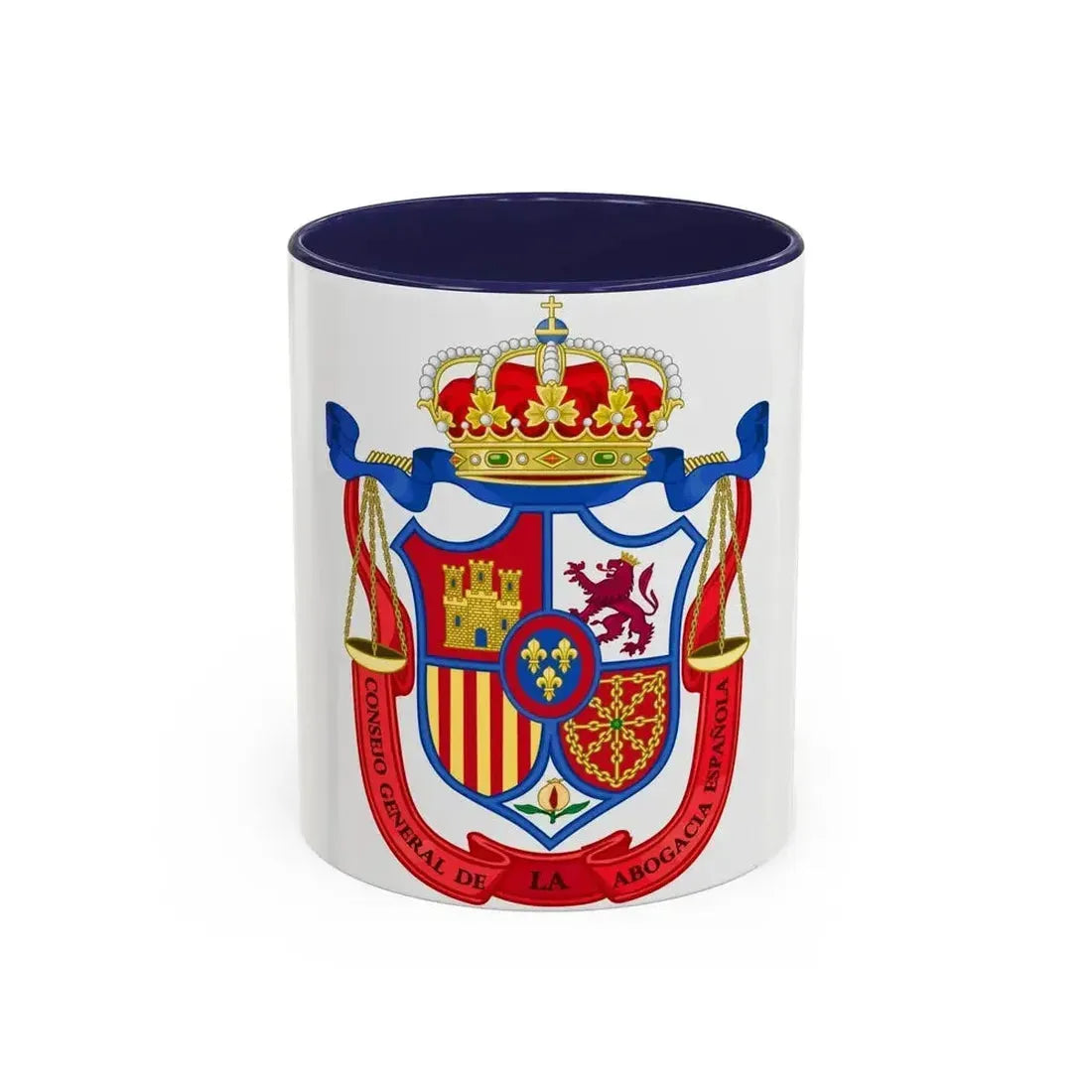 Coat of Arms of the General Council of Spanish Lawyers - Accent Coffee Mug 11oz Navy - Go Mug Yourself
