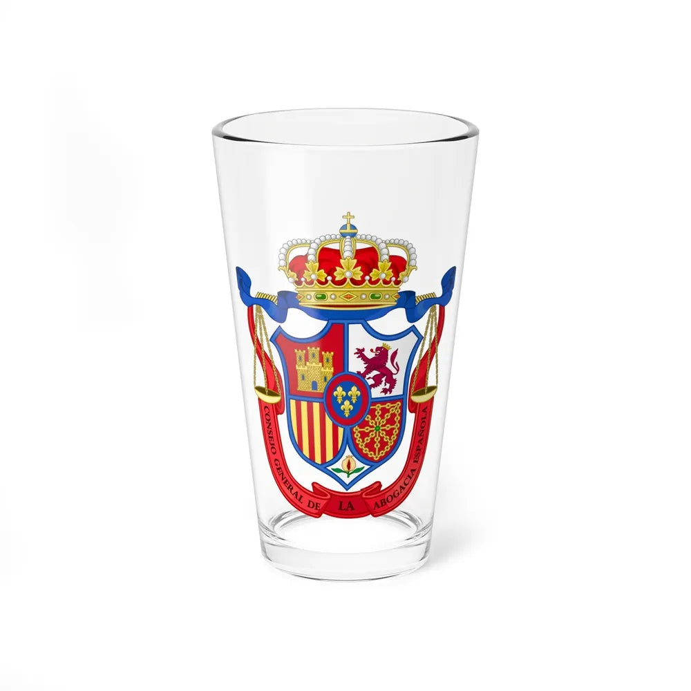 Coat of Arms of the General Council of Spanish Lawyers - Pint Glass 16oz-16oz-Go Mug Yourself