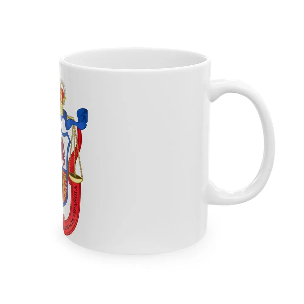 Coat of Arms of the General Council of Spanish Lawyers - White Coffee Mug-Go Mug Yourself