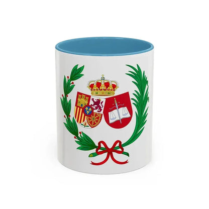 Coat of Arms of the General Council of Spanish Solicitors - Accent Coffee Mug 11oz Light Blue - Go Mug Yourself