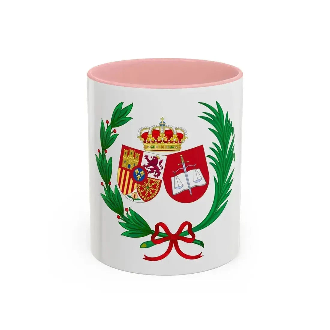 Coat of Arms of the General Council of Spanish Solicitors - Accent Coffee Mug 11oz Pink - Go Mug Yourself