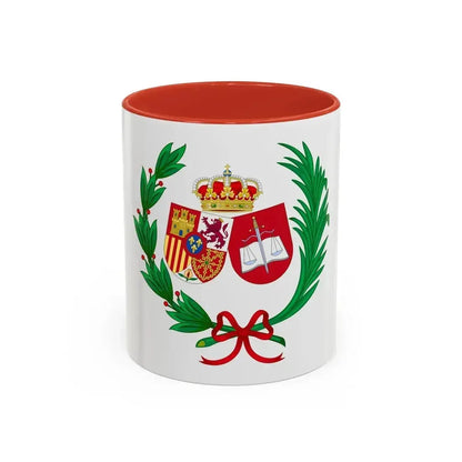 Coat of Arms of the General Council of Spanish Solicitors - Accent Coffee Mug 11oz Red - Go Mug Yourself