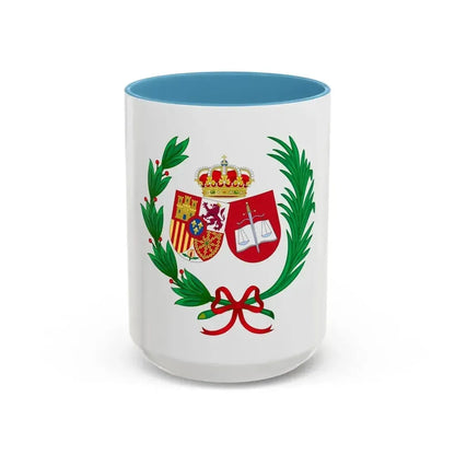 Coat of Arms of the General Council of Spanish Solicitors - Accent Coffee Mug 15oz Light Blue - Go Mug Yourself