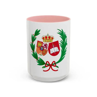 Coat of Arms of the General Council of Spanish Solicitors - Accent Coffee Mug 15oz Pink - Go Mug Yourself