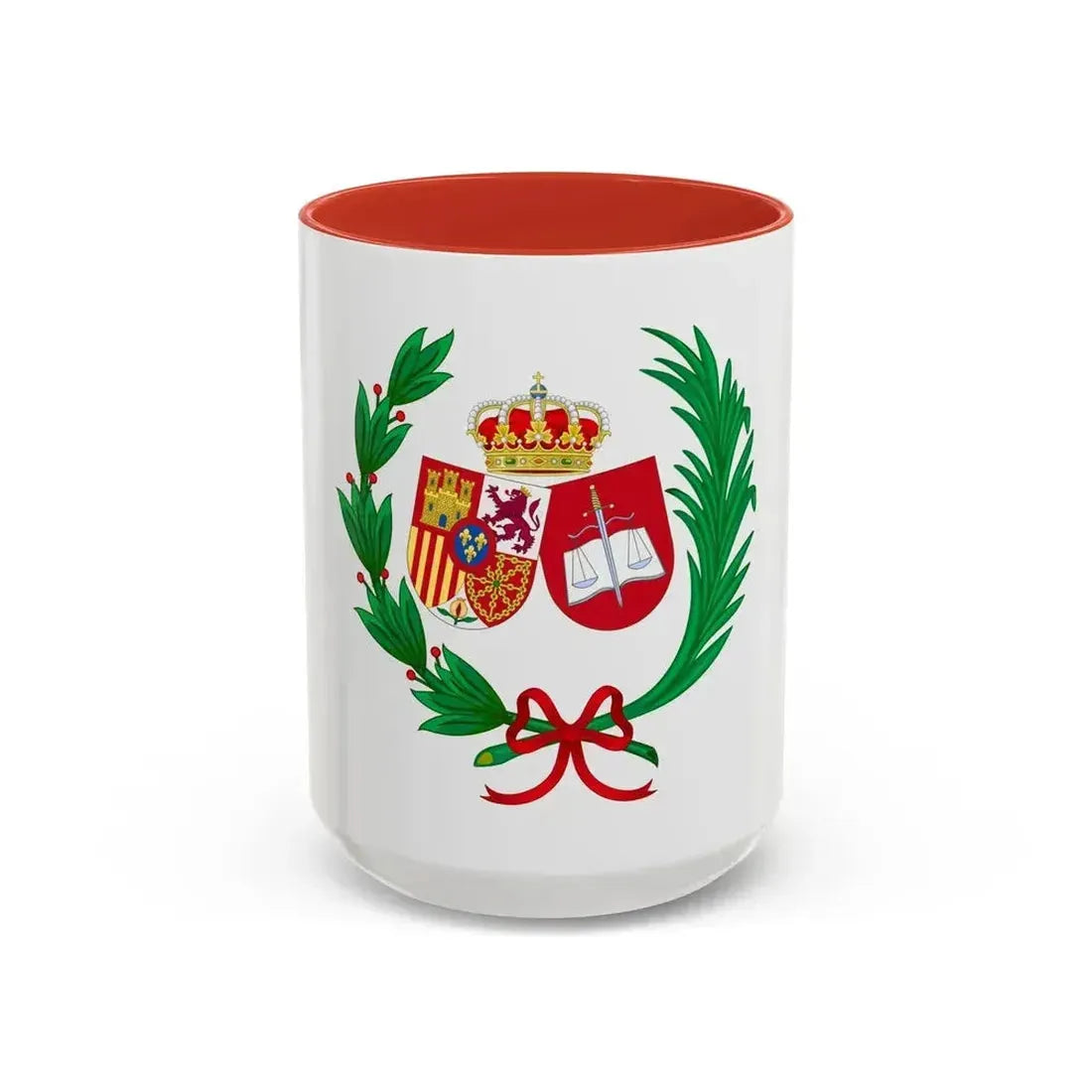 Coat of Arms of the General Council of Spanish Solicitors - Accent Coffee Mug 15oz Red - Go Mug Yourself