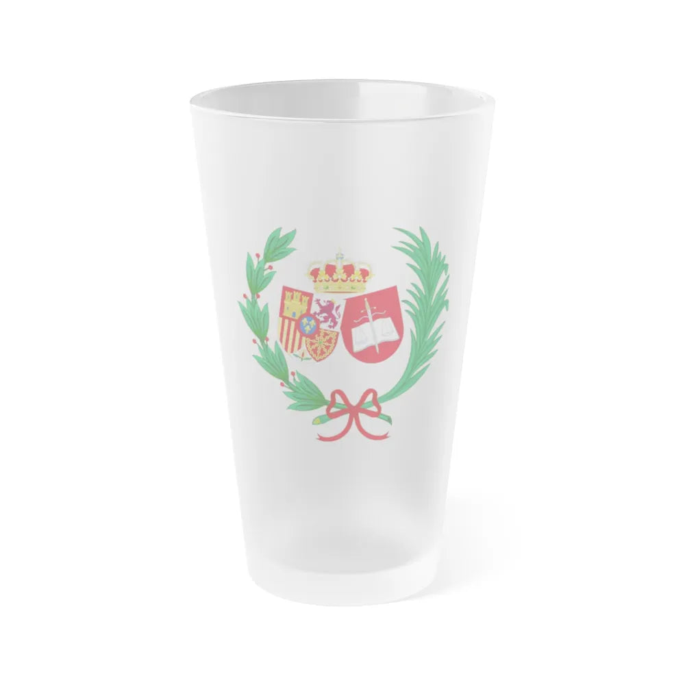 Coat of Arms of the General Council of Spanish Solicitors - Frosted Pint Glass 16oz-16oz-Frosted-Go Mug Yourself