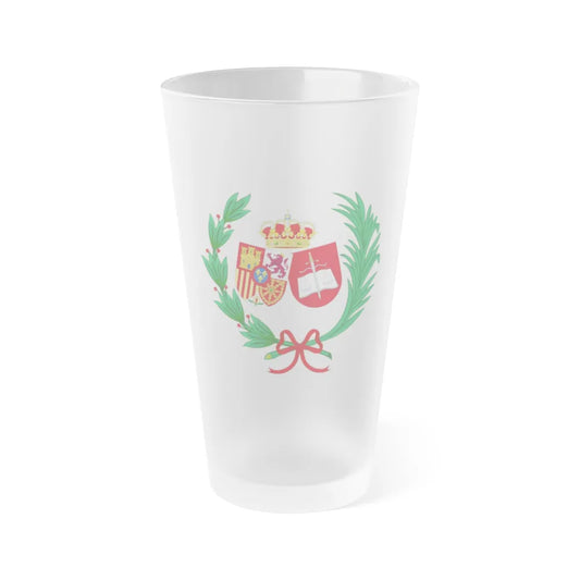 Coat of Arms of the General Council of Spanish Solicitors - Frosted Pint Glass 16oz-16oz-Frosted-Go Mug Yourself