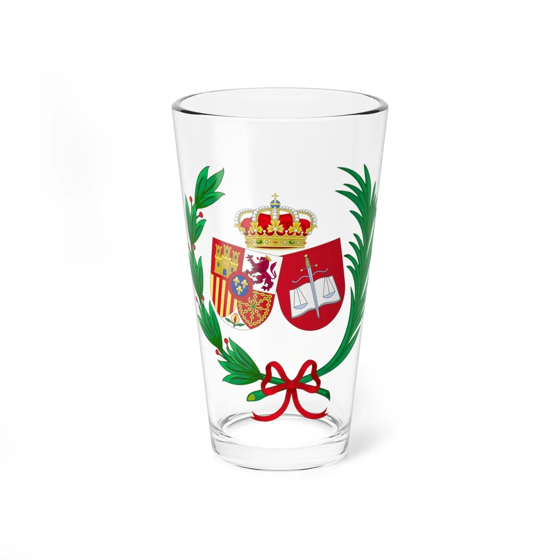 Coat of Arms of the General Council of Spanish Solicitors (Spain) (Coat of Arms) Pint Glass 16oz 16oz - Go Mug Yourself