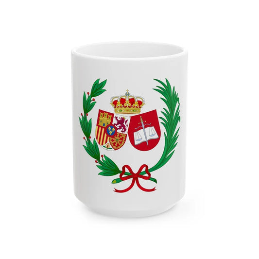 Coat of Arms of the General Council of Spanish Solicitors - White Coffee Mug-15oz-Go Mug Yourself