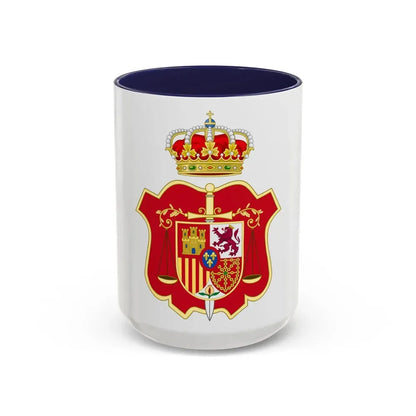 Coat of Arms of the General Council of the Judicial Power of Spain - Accent Coffee Mug 15oz Navy - Go Mug Yourself