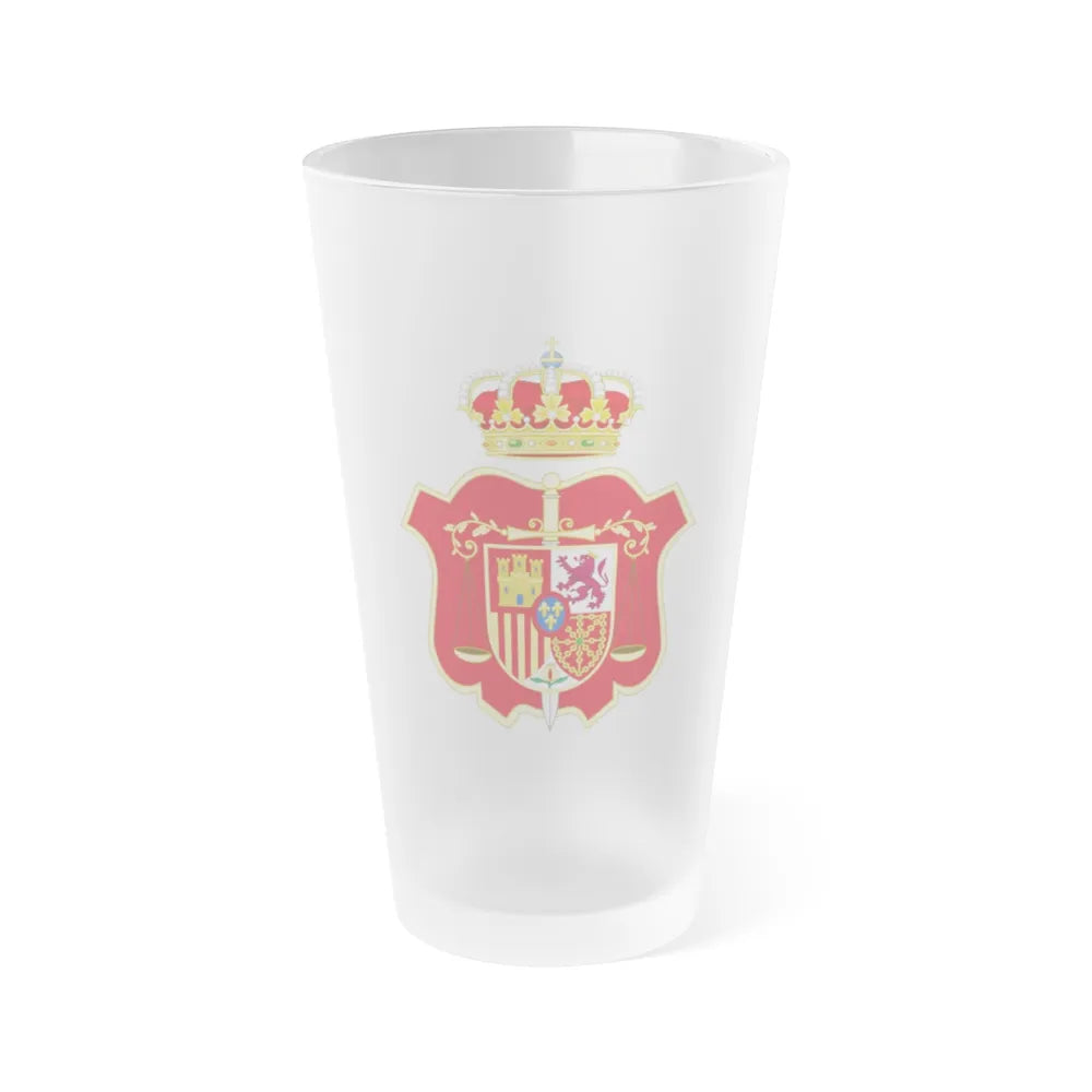 Coat of Arms of the General Council of the Judicial Power of Spain - Frosted Pint Glass 16oz-16oz-Frosted-Go Mug Yourself