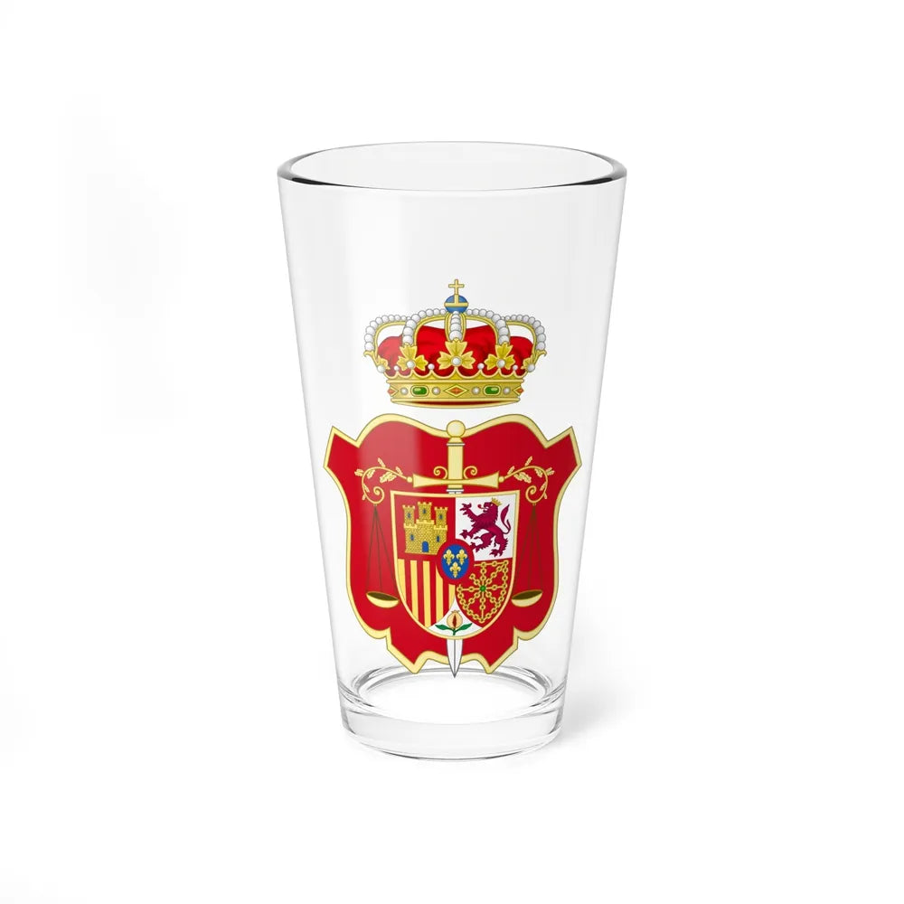 Coat of Arms of the General Council of the Judicial Power of Spain - Pint Glass 16oz-16oz-Go Mug Yourself