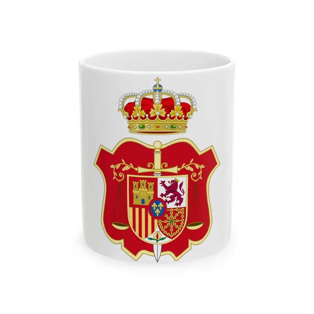 Coat of Arms of the General Council of the Judicial Power of Spain - White Coffee Mug-11oz-Go Mug Yourself