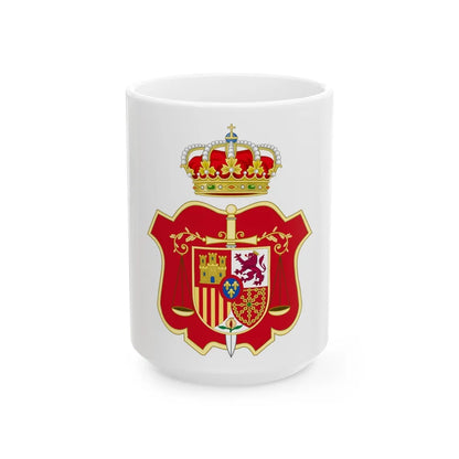 Coat of Arms of the General Council of the Judicial Power of Spain - White Coffee Mug-15oz-Go Mug Yourself