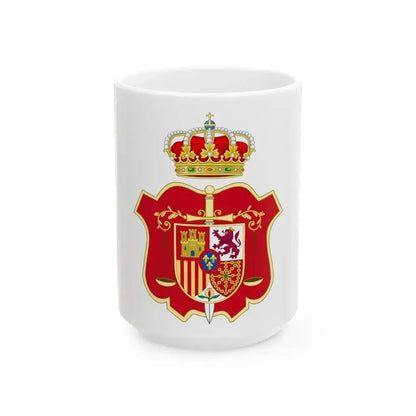 Coat of Arms of the General Council of the Judicial Power of Spain - White Coffee Mug 15oz - Go Mug Yourself