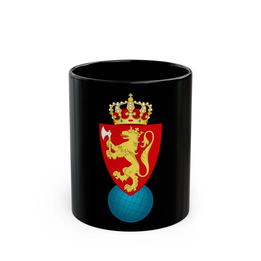 Coat of arms of the Geographical Survey of Norway - Black Coffee Mug-11oz-Go Mug Yourself