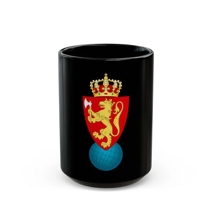 Coat of arms of the Geographical Survey of Norway - Black Coffee Mug-15oz-Go Mug Yourself