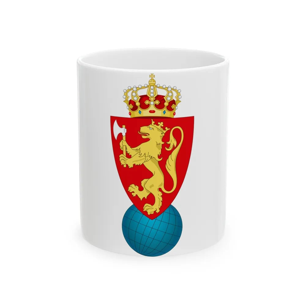 Coat of arms of the Geographical Survey of Norway - White Coffee Mug-11oz-Go Mug Yourself