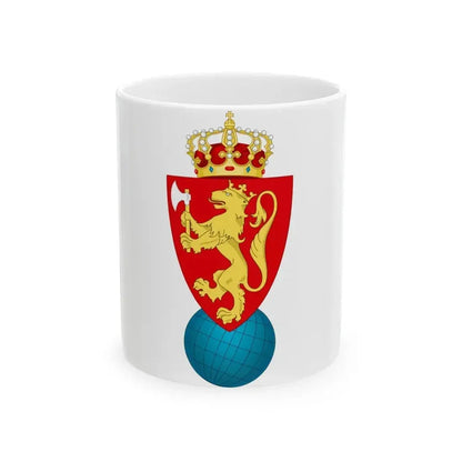 Coat of arms of the Geographical Survey of Norway - White Coffee Mug 11oz - Go Mug Yourself