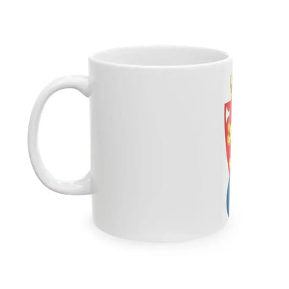 Coat of arms of the Geographical Survey of Norway - White Coffee Mug - Go Mug Yourself