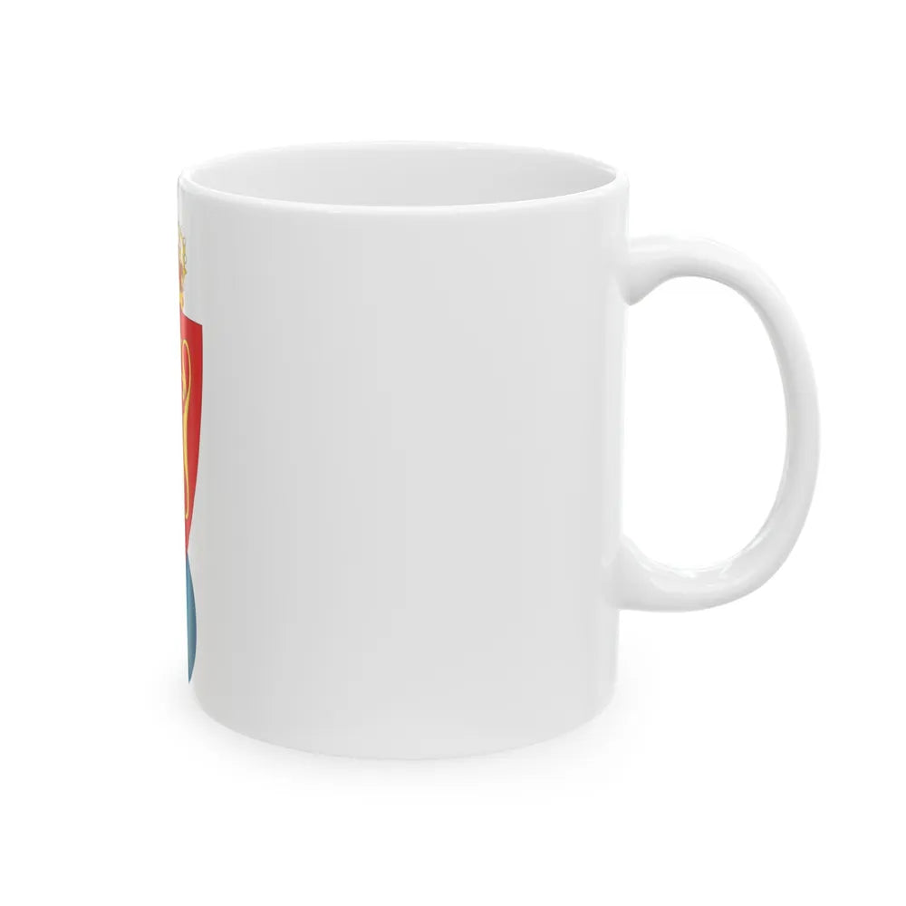 Coat of arms of the Geographical Survey of Norway - White Coffee Mug-Go Mug Yourself