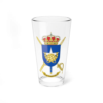 Coat of Arms of the Geography Centre of the Spanish Army (Spain) (Coat of Arms) Pint Glass 16oz 16oz - Go Mug Yourself
