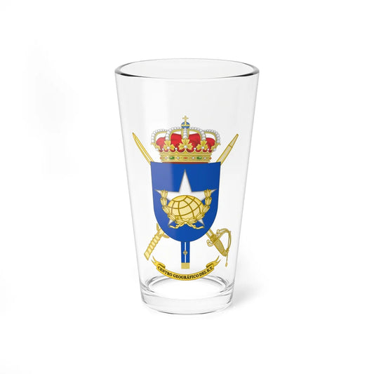 Coat of Arms of the Geography Centre of the Spanish Army (Spain) (Coat of Arms) Pint Glass 16oz 16oz - Go Mug Yourself