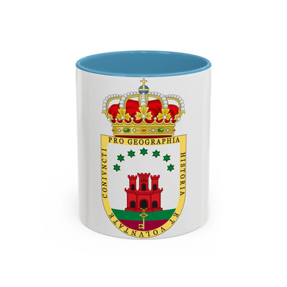 Coat of Arms of the Gibraltar Countryside Commonwealth - Accent Coffee Mug 11oz Light Blue - Go Mug Yourself