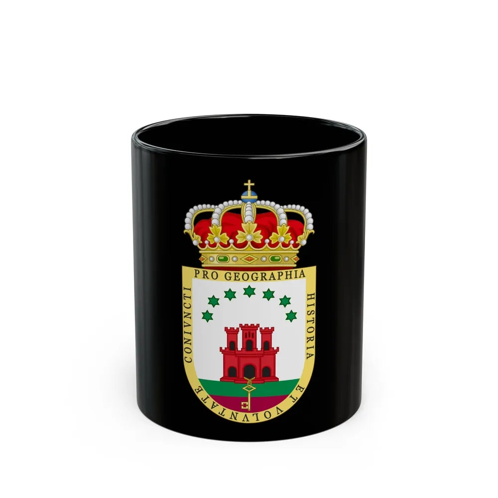 Coat of Arms of the Gibraltar Countryside Commonwealth - Black Coffee Mug-11oz-Go Mug Yourself