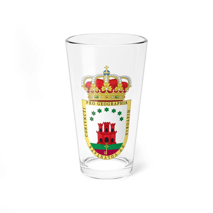 Coat of Arms of the Gibraltar Countryside Commonwealth - Pint Glass 16oz-16oz-Go Mug Yourself