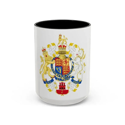 Coat of Arms of the Government of Gibraltar - Accent Coffee Mug 15oz Black - Go Mug Yourself
