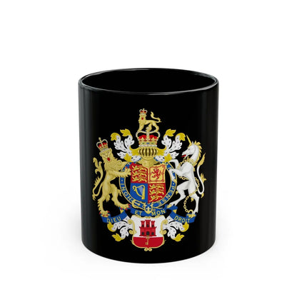 Coat of Arms of the Government of Gibraltar - Black Coffee Mug-11oz-Go Mug Yourself