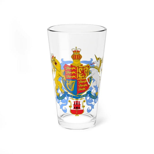 Coat of arms of the Government of Gibraltar (Spain) (Coat of Arms) Pint Glass 16oz 16oz - Go Mug Yourself