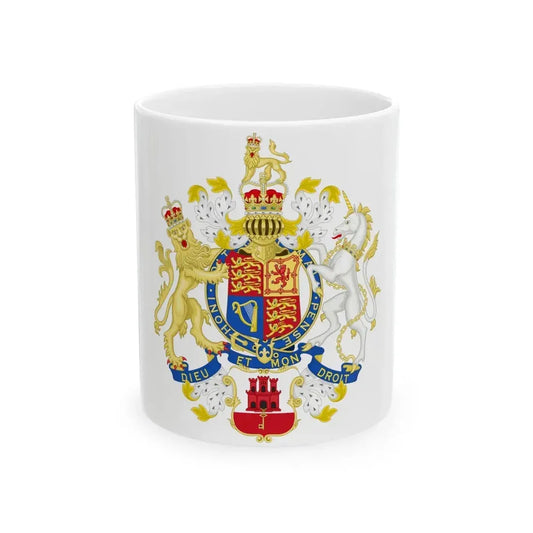 Coat of Arms of the Government of Gibraltar - White Coffee Mug 11oz - Go Mug Yourself