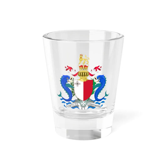 Coat of arms of the Governor-General of Malta 1964-1974 (Malta) (Coat of Arms) Shot Glass 1.5oz 1.5oz - Go Mug Yourself