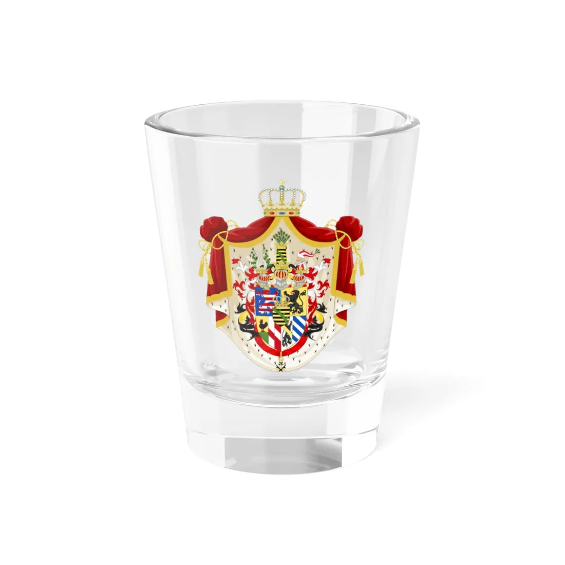 Coat of Arms of the Grand Duchy of Saxe-Weimar-Eisenach (Germany) (Coat of Arms) Shot Glass 1.5oz 1.5oz - Go Mug Yourself