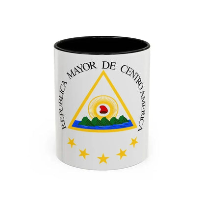 Coat of arms of the Greater Republic of Central America (1898) - Accent Coffee Mug 11oz Black - Go Mug Yourself
