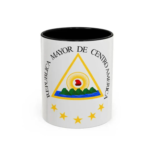 Coat of arms of the Greater Republic of Central America (1898) - Accent Coffee Mug 11oz Black - Go Mug Yourself