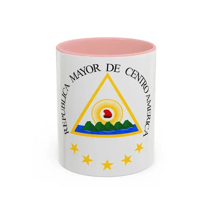 Coat of arms of the Greater Republic of Central America (1898) - Accent Coffee Mug 11oz Pink - Go Mug Yourself