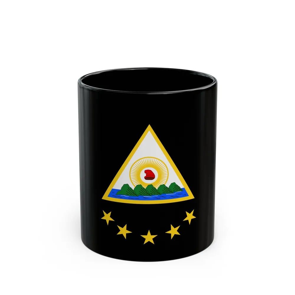 Coat of arms of the Greater Republic of Central America (1898) - Black Coffee Mug-11oz-Go Mug Yourself