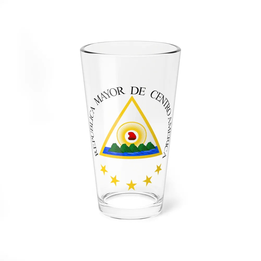 Coat of arms of the Greater Republic of Central America (1898) - Pint Glass 16oz-16oz-Go Mug Yourself