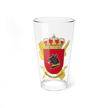 Coat of Arms of the Guardia Civil Canine Service (Spain) (Coat of Arms) Pint Glass 16oz 16oz - Go Mug Yourself